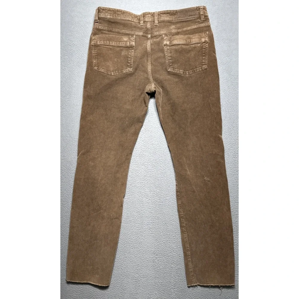 johnnie-O Corduroy Pants Mens‎ 33x34 (33x31) Grunge Raw Hem Straight Minimalist
